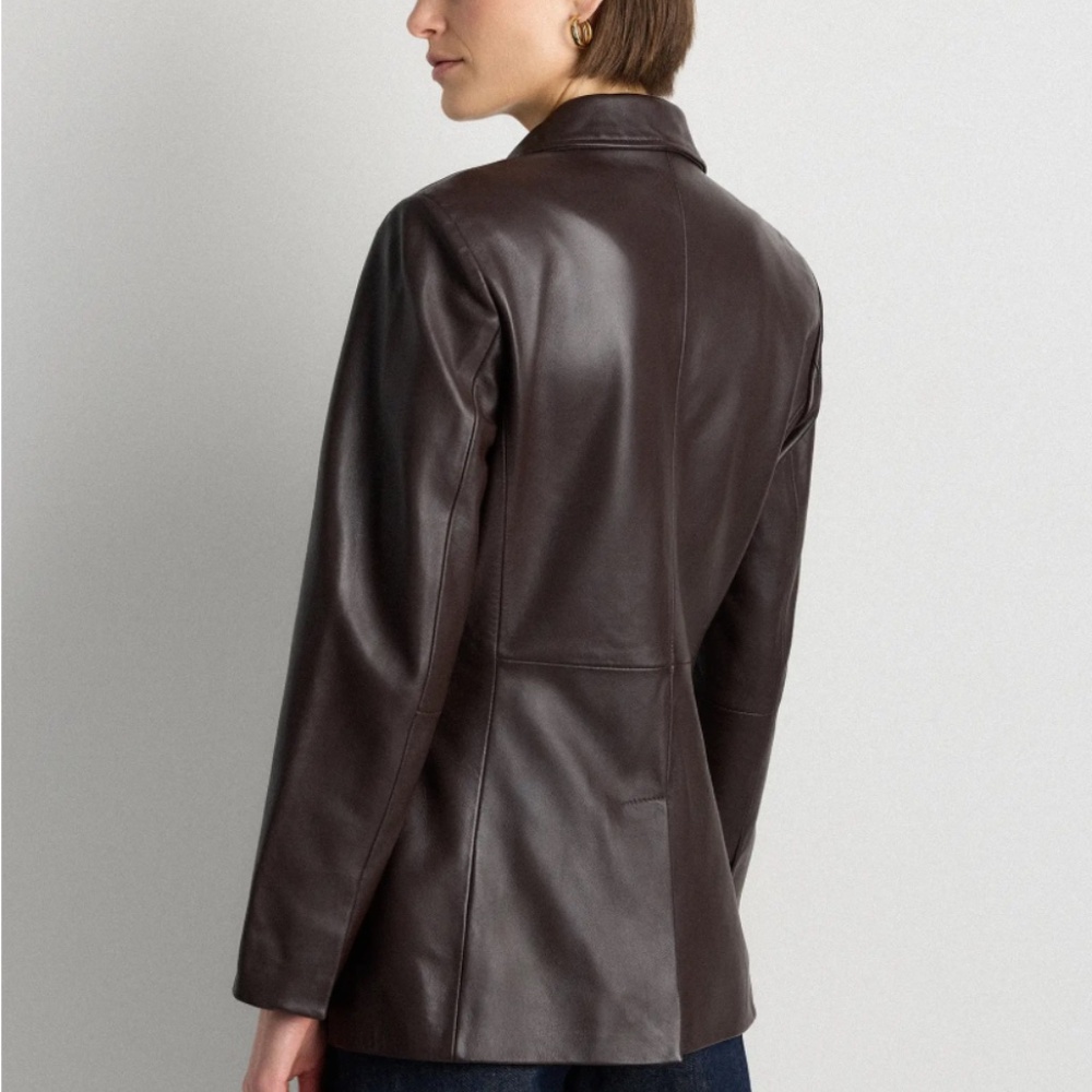 Quince 100% Leather Blazer – Brown – Women’s Medium – Excellent / Like-New - Picture 2 of 2
